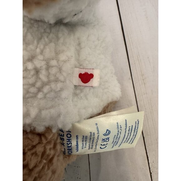 2023 Build A Bear Workshop Brown Bear Heart Sweater 15” Plush VGUC - Picture 6 of 10